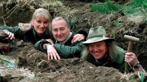 Carenza Lewis, Sir Tony and Phil Harding. Apparently, the Somme was also like this.