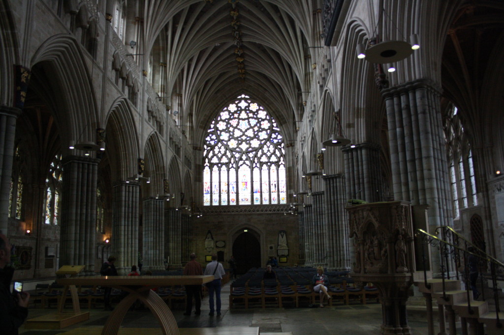 East facing towards the entrance.