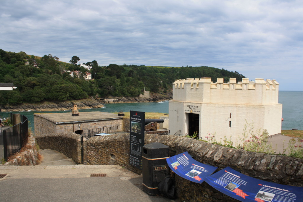 Dartmouth Castle - across the water you can see the other fortress which is now a holiday home. This is not a joke.